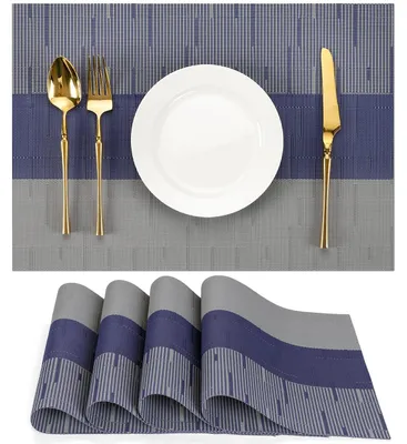 Produktbild von Tischsets - Abwaschbar und rutschfest - Platzdeckchen für den Esstisch - PVC 45x30 cm