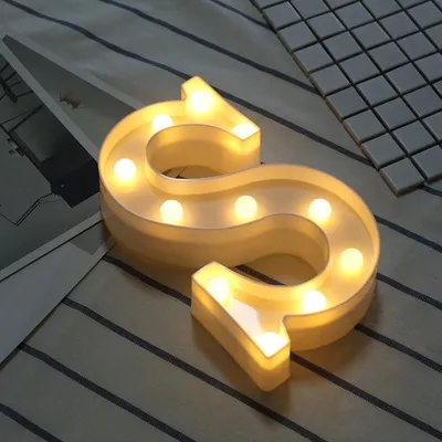 Image de Lettre lumineuse blanche en plastique Lumière décorative pour la maison Fête