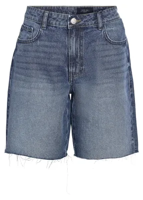 Productafbeelding van NOISY MAY Bermuda jeansshorts met rafelrand, maat: XL