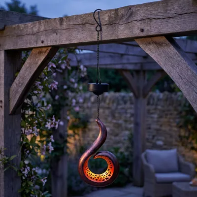 Produktbild von Northpoint LED Solar Gartenstäbe Gartenstecker Außenbereich automatische Beleuchtung wetterbeständig Metall Flamme hängend