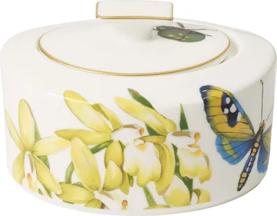 Zdjęcie produktu dla Villeroy & Boch Amazonia, Wielobarwny, Porcelana, Okrągły, Porcelana, Biały, Zdejmowana pokrywa