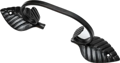 Produktbild von Türgriff Handgriff Stahltürzug Schmiedeeisen 140 Schwarz 2 Blätter