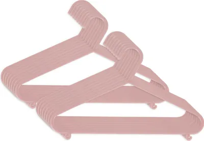 Produktbild von Bieco Kleiderbügel Kinder 16 St. Altrosa | Länge ca. 30 cm | Baby Kleiderbügel | Kunststoff Kleiderbügel Kinder Baby | Baby Organiser Für Kleiderschrank | Kleiderbügel Baby | Baby Clothes Hangers