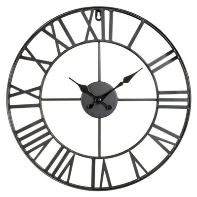 Image de Horloge murale vintage - D 36.5 cm - Noir