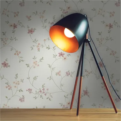 Produktbild von Vorgeleimte Tapete Floral M1-No.12040 Vliestapete Landhaus Weiß Grün Wohnzimmer Schlafzimmer Küche