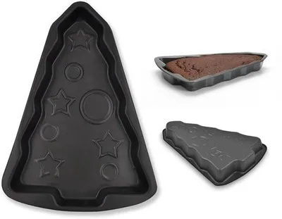 Productafbeelding van Aluminium Bakvorm - Anti-aanbaklaag, 38 x 26 cm, Kerstboomvorm