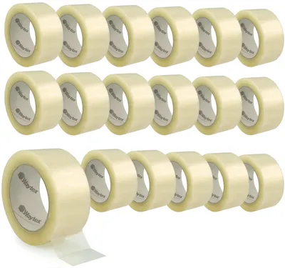 Verpackungstape 18 Rollen, 66 m x 50 mm, transparent, Polypropylen