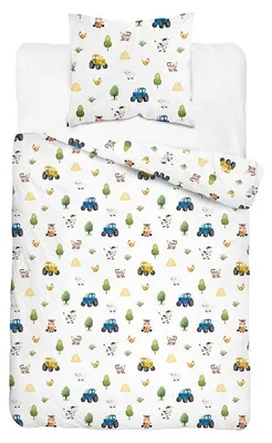 Produktbild von Bettwäsche, Baumwollbettwäsche für Kinder 160x200 xoxo 5859a Traktoren
