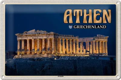 Produktbild von Blechschild Reise 30x20cm Athen Griechenland Akropolis Stadtfestung