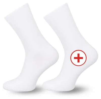 Produktbild von Socken Milena Somedic, medizinische Socken, 75% Baumwolle, weiß, Größe 44-46