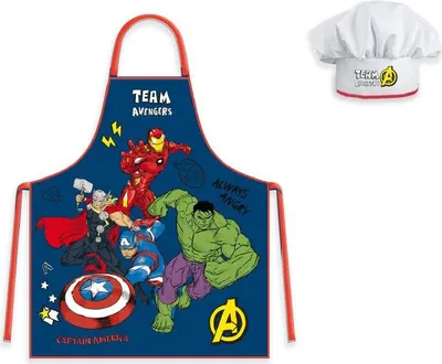 Produktbild von Kochschürze für Jungen mit Mütze – Avengers/Wütend