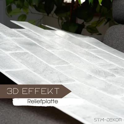 Produktbild von 3D PVC Wandpaneele / Deckenpaneele, Old Gray Brick, 1 Platte, Ziegelstein | STM