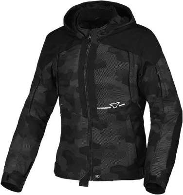 Produktbild von Macna Territor Wasserdichte Damen Motorrad Textiljacke, schwarz/camouflage, XL