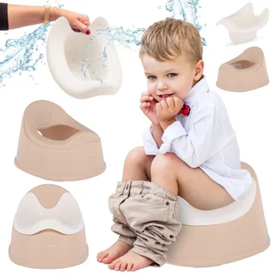 Produktbild von Sun Baby Anti-Rutsch-Töpfchen mit herausnehmbarem Einsatz, Farbe: Beige/Weiß