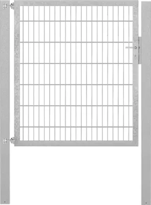 Produktbild von Alberts Einzeltor Flexo Plus mit Zubehör, zum Einbetonieren, feuerverzinkt, Breite 125 cm, Höhe 140 cm, Pfostenstärke 100 x 100 mm