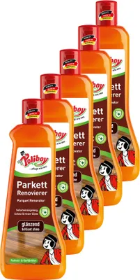 Produktbild von Poliboy Parkett Renovierer Glänzend 5er Set - 2,5L, Inhalt jeweils 500ml, Reinigung & Pflege
