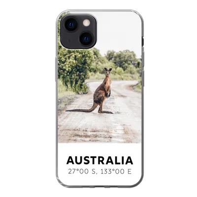 Produktbild von MuchoWow® Handyhülle Schutzhülle Hülle für iPhone 13 Känguru - Australien - Tiere Silikon Softcase Handy Hülle - Karteninhaber