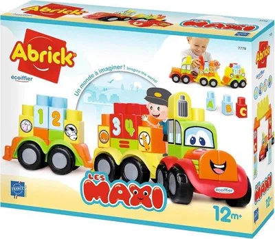 Productafbeelding van Houten Stapeltrein met Blokken voor Baby's vanaf 12 Maanden – Ontwikkelingsspeelgoed