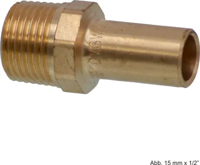 Produktbild von VSH SudoPress Kupfer/Rotguss SP4280GV Einstecknippel mit AG, 28 mm x 1"