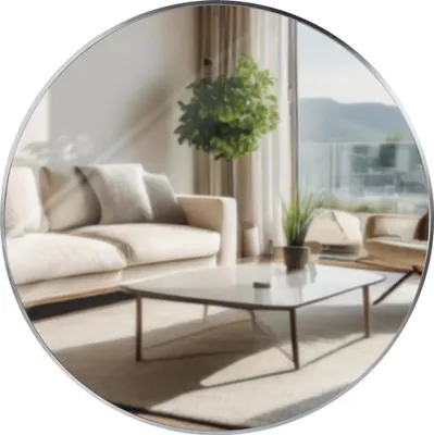 Produktbild von CLP Wandspiegel Elsie rund in 4 Größen, für Wohnzimmer, Schlafzimmer oder Bad silber Größe XL