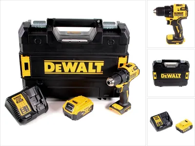 Obrázek produktu pro Akumulátorový vrtací šroubovák DeWalt DCD 708 P1T 18 V Li-Ion bezkartáčový v krabici TSTAK + 1 x akumulátor 5,0 Ah + nabíječka.