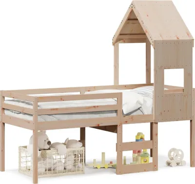 Obrázok produktu pre Maison Exclusive - Vysoká posteľ so strechou 90x190 cm borovicový masív