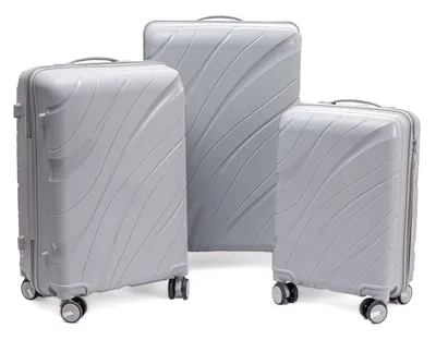 Obrázek produktu pro RGL PP5 Sada kufrů Trolleyset Sada kufrů z polypropylenu 3ks 3v1 Kufr XXL XL L Barva: Šedá