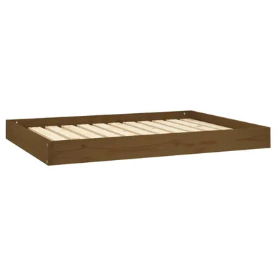 Produktbild von vidaXL Hundebett Honigbraun 101,5x74x9 cm Massivholz Kiefer