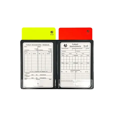 Produktbild von Schiri Pocket-Set mit Disziplinarkarten im Original-Maß 12x9 cm: Fußball / deutsch Sportart: Fußball Sprache: deutsch