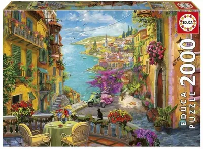 Image de Puzzle EDUCA Café Espagnol, 2000 Pièces, 96x68 cm, Thème Voyage et Cartes, Adulte
