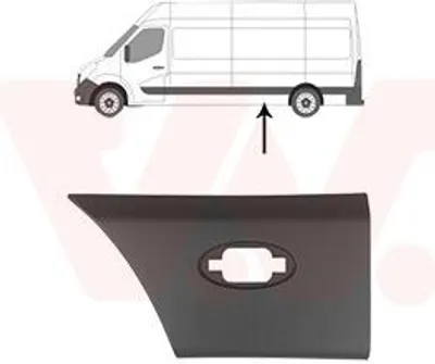 Produktbild von VAN WEZEL Seitenschutzleiste hinten links hinter der Achse seitlicher Einbau 3799407 für RENAULT MASTER III Kasten (FV) MASTER III Bus (JV) für OPEL