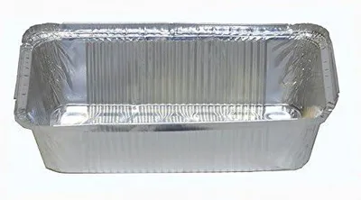 Produktbild von 100 eckige Aluschalen mit Deckel - 940 ml - ungeteilt