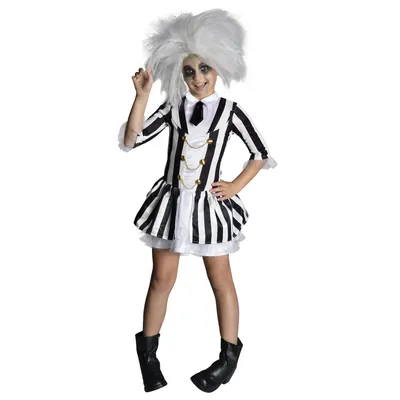 Image de Beetlejuice - Costume - Fille BN5171 (Taille M) (Noir/Blanc)