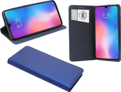 Obrázok produktu pre cofi1453® Book case "Smart" kompatibilný s mobilným telefónom XIAOMI MI 9 kryt peňaženkové puzdro ochranný kryt s funkciou stojana, slot na kartu modrý
