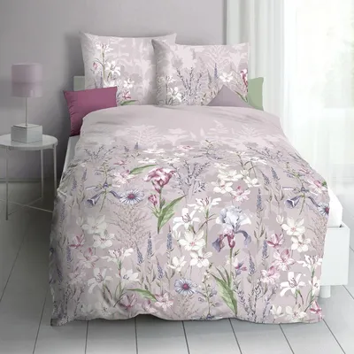 Produktbild von Kaeppel Biber Bettwäsche Lily rosenholz 155x220 cm + 80x80 cm