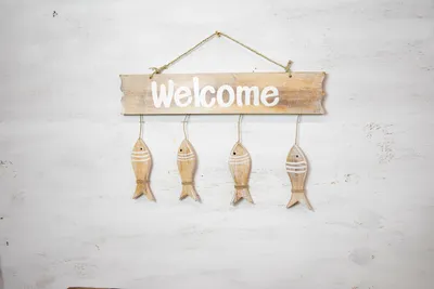 Produktbild von Türschild Welcome Holz Maritim Landhausstil