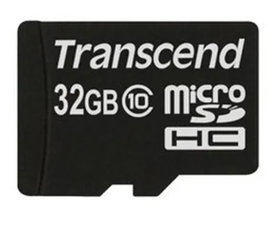 Produktbild von Transcend microSDHC 32GB, 32 GB, MicroSDHC, Klasse 10, MLC, 20 MB/s, 16 MB/s