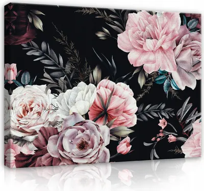 Produktbild von Leinwandbild Blumen Pfingstrosen Schlafzimmer 100x70 cm XXL Modern Canvas Leinwand Bilder Leinwandbilder Wandbilder Kunstdruck Bild auf Leinwand Aufhängefertig