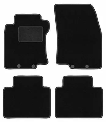 Image de Tapis de sol en moquette pour Nissan X-Trail III T32 restylée 2017-2021 (SUV) – jeu de 4 pièces, noirs, sur mesure – Wielganizator LUX