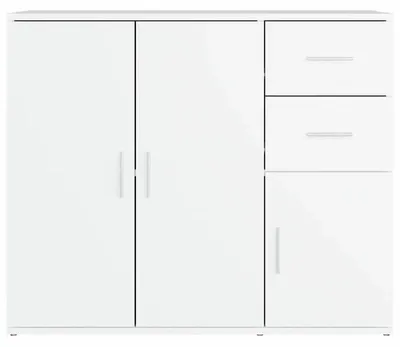 Obrázok produktu pre Komoda Buffet – kredenc / komoda – 91 x 29,5 x 75 cm – drevotrieska – veľa úložného priestoru – biela