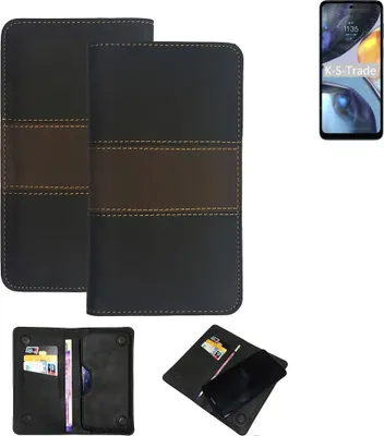 Produktbild von K-S-Trade Hülle Handyhülle kompatibel mit Motorola Moto G22 Schutzhülle Walletcase Bookstyle Tasche Schutz Case Handytasche Wallet Cover Kunstleder