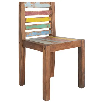 Image de vidaXL Chaises de salle à manger 6 pcs. Vieux bois massif