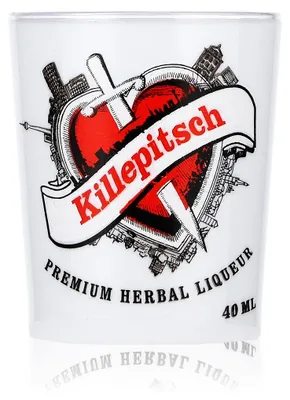 Produktbild von Killepitsch Likör Shot Glas Stamper 4cl Schnapsglas "Weiß" Kunststoff Acryl