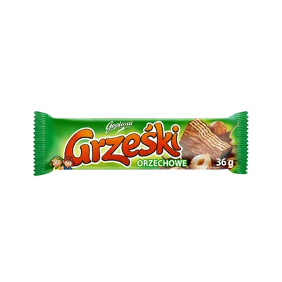 Produktbild von Waffel Goplana Grześki | Orzechowe Waffel | Knusprig, mit Haselnusscreme und Milchschokolade | 36 g