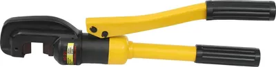 Obrázek produktu pro Hydraulické nůžky – tvar C – řezná síla 13 t – řežou 4–22 mm – železo – pro zpracování kovů – žluté