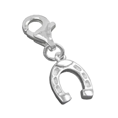 Produktbild von Anhänger 9x8mm Charm Hufeisen glänzend Silber 925 silber 9x8mm
