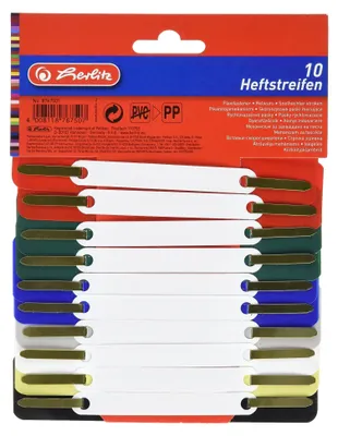 Zdjęcie produktu dla Zszywki do zszywaczy Herlitz PP w różnych kolorach    3.4x15cm 10er Hängep.