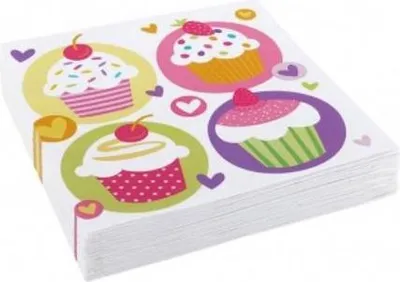 Produktbild von 40 Servietten Papierservietten Cupcake Geburtstag Geburtstagsdeko Party Kinder