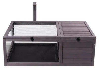 Productafbeelding van Schildpaddenhuis Houten Reptielenverblijf - 96,5 x 61 x 33 cm - 7,8 kg