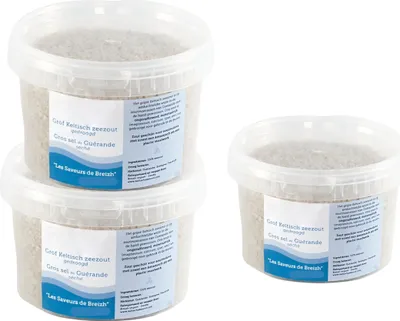 Produktbild von 2 + 1 Keltisches Meersalz grob – biologisch, glutenfrei, vegan, gentechnikfrei, ideal zum Kochen und für kosmetische Zwecke, 250 g - Celtic Salt Products - 3x 500g